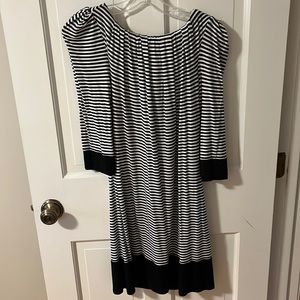 Black and white striped ted baker dress